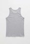 5-Pack Gray Cotton Jersey Classic Men's Tank Top - Gingham Pattern, Comes with a Free Unisex Band - 8