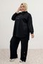 67076 Plus-Size Two-Button Modal Pantsuit with Buckle Detail - Black - 4