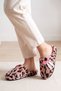 Women's Pink Leopard Print Plush House Slippers: Comfortable Everyday Slippers - 2