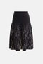 Shimmer Patterned Flared Skirt Black & Beige - 2