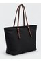Black Women's Buckled Shopper Bag