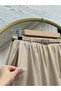 Ruched Belted Voile Skirt - EK747 Beige - 2