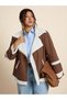 Fur coat, brown - 4