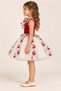 Girls' Red Cherry-Print Tulle Dress with Ruffled Shoulders—Birthday and Special Occasion Dress - 4