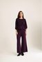 Solid Knitted Wide Leg Trousers Purple - 3