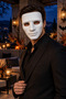 Halloween Paintable White Blank Men's Face Mask—Halloween Party Costume Accessory - 3