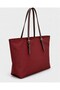 Burgundy Buckled Shopper Bag