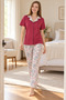 MILAN Fabric Short-Sleeve Shirt Pajama Set P30