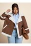 Fur coat, brown - 6