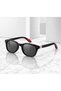 Men's Checked Square-Frame Sports Sunglasses with UV400-Protected Lenses - 3
