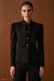 Short Jacket with Sleeve Detail - Black - 3