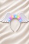 Halloween Light-Up White Angel Winged Feathered Hair Crown—Halloween Party and Costume Accessory - 6