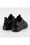 Men's Black Genuine Leather Stretch-Ankle Casual Sneakers - 5