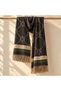 FLR-5040 Premium Soft Wool Unisex Shawl in Charcoal Grey with a Floral Print | Eos Collective - 2