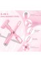 5-in-1 Multi-Functional Cat Eye Nail Magnet Tool - Strong Magnetic Power with T-Shape, Round, Square, Splice & Flower Heads to Create 3D Cat Eye, Cross, Halo and Flower Effects for Gel Polish (Pink) - 2