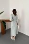 Women's Snow-White, Machine-Washable, Puffed-Sleeve Cotton Denim Dress - 5