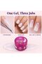 Global Fashion Disco Flashing Glitter Builder Gel 15g, Shade 14 - Reflective Glitter Nail Extension Builder, Thick Self Levelling UV LED Sculpting Gel for Overlays and Nail Art - 8