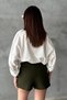 Women's Khaki Buckled Skort - 5