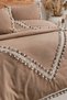 Cappuccino-Colored Linen Single-Size Duvet Cover Set - 3