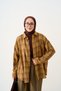 Women's Plaid Pattern Single-Pocket Shirt, Mustard