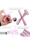 5-in-1 Multi-Functional Cat Eye Nail Magnet Tool - Strong Magnetic Power with T-Shape, Round, Square, Splice & Flower Heads to Create 3D Cat Eye, Cross, Halo and Flower Effects for Gel Polish (Pink) - 6