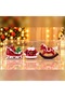 Santa Claus, Sleigh, and Rocking Horse Christmas Tree Ornaments, 3-Piece Set, Box 24x8 cm