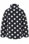 5001 Women's Retro Embossed Polka Dot Wool-Lined Jacket, Anthracite - 5