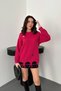 Women's Fuchsia Blouse with Laser Cut Details