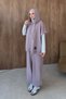 Cool Taupe Color Vest Set - 4