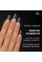 Global Fashion Nail Extension Tips - 120 Pcs, 12 Sizes, Ultra Long, Crystal Clear, C-Curve, Strong & Flexible, Reusable Dual Forms for Poly Gel & Builder Gel with Storage Box (Square, Clear) - 5