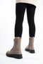 Sukan Buckled, Long-Laced, Side Zipper Genuine Leather Women's Boots in Taupe Color - 7