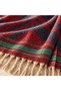 FLR-5035 Thick Winter Scarf with Red and Navy Chevron Pattern | Eos Collective - 5
