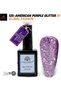 Black Elite Gel Nail Polish 125 American Purple Glitter (Mauve Purple), 15ml - Soak Off UV LED Gel Polish, Long-Lasting High Gloss Colour for Salon and Home Manicure - 3