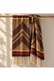 FLR-5035 Thick Winter Scarf with Coffee-Caramel Chevron Pattern | Eos Collective - 2