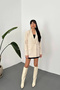 Women's Beige Classic-Collar Blazer Jacket - 3