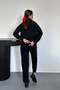 Women's Black Wash Shirt and Pants Set - 6
