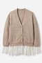 Lace-Detail Knit Cardigan T2621 - BEIGE - 5
