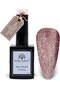 Black Elite Gel Nail Polish 124 Pigeon Pink Glitter (Dusty Rose), 15ml - Soak Off UV LED Gel Polish, Long-Lasting High Gloss Colour for Salon and Home Manicure