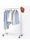 Rolling Clothing Garment Rack with Wheels, Chrome Silver - 7