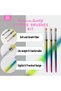 Nail Art Brush Kit with Flat, Oval, and Synthetic Brushes - Create Stunning Nail Art Designs at Home (3 Pcs, Multicolors) - 8