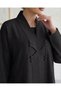Black Fashion Modest 3 Pieces Abaya Textured Fabric With Inner And Hijab - 2