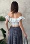 Women's White Ruffled, Wired Cotton Blouse - 5