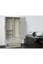 Wardrobe with 1 Doors, and Open Shoe Rack, Hanging Rod and 2 Compartments, Wooden Closet Storage Cabinet for Bedroom, Living Room - Cascina Pine - 2