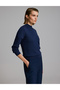 Navy Blue Slim Fit Basic Sweater 50333922-VR033 - 4