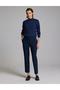 Navy Blue Slim Fit Basic Sweater 50333922-VR033 - 5
