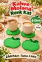 Set of 4 Apple-Patterned Coasters, 10 cm, for Coffee and Tea Cups—Colorful Table Setting Accessory - 5