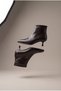 Women's Brown Pointed Toe Kitten Heel Stylish Casual Ankle-Length Boots - 2