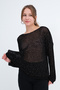 Sequin Openwork Knit Top T02987 - 5