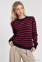 Striped Wool Blend Knit Sweater LYY0157 NAVY RED - 2