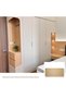 Bedside Headboard Shelf, Simple and Modern, Mini Size, with a Pair of Simple Nightstands and Wooden Storage Cabinets - 8